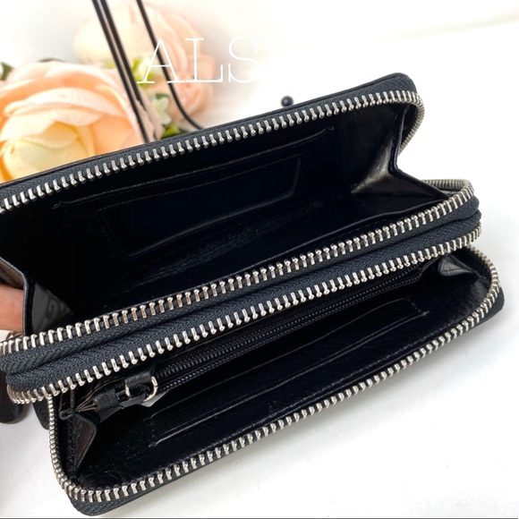 Brighton Octavia Perf Doublezipper Le Wallet Black - Picture 6 of 8